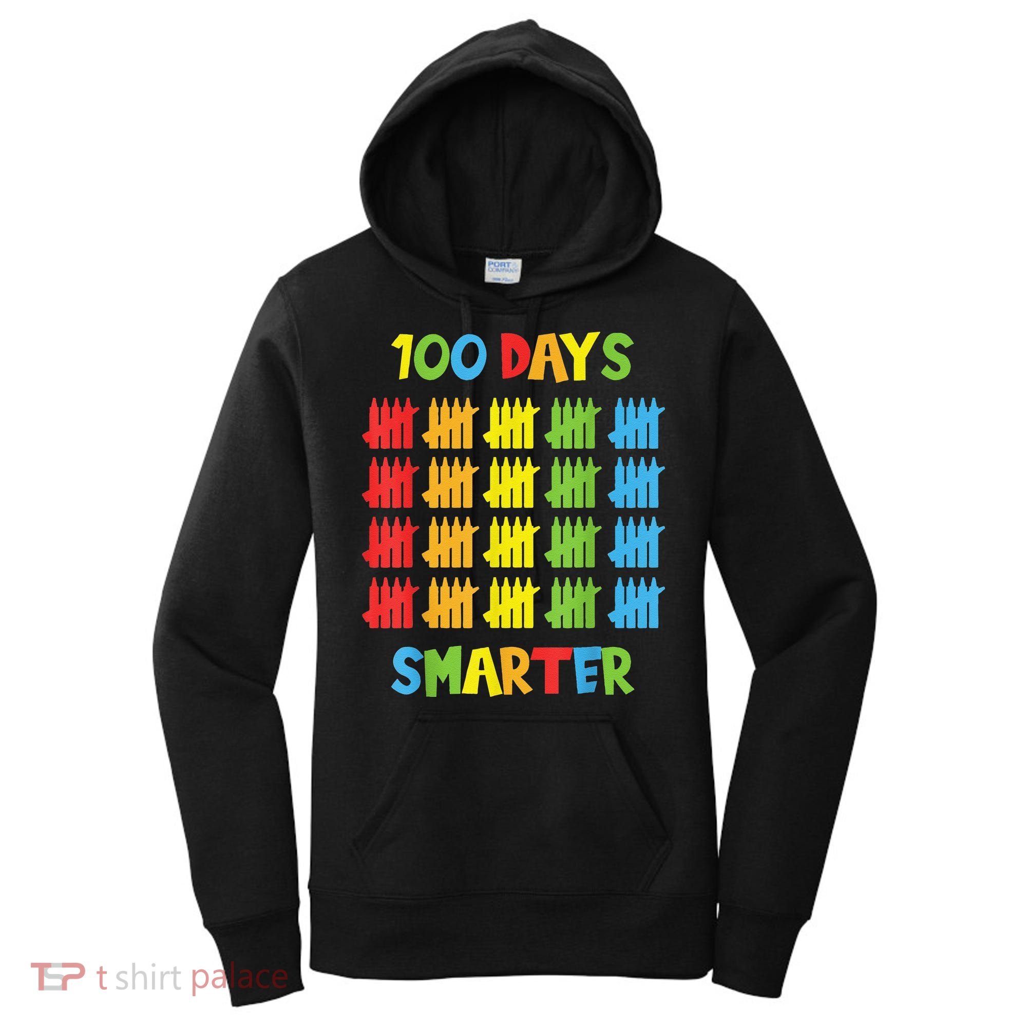 100 Days Smarter Teachers Child 100th Day of School Women's Hoodie