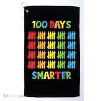100 Days Smarter Teachers Child 100th Day of School Golf Towel thumb 0