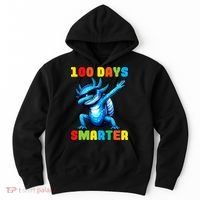 100 Days Smarter Axolotl 100 Days Of School Kindergarten Hoodie thumb 0