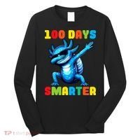 100 Days Smarter Axolotl 100 Days Of School Kindergarten Long Sleeve Shirt thumb 0
