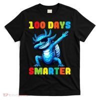 100 Days Smarter Axolotl 100 Days Of School Kindergarten T-Shirt thumb 0