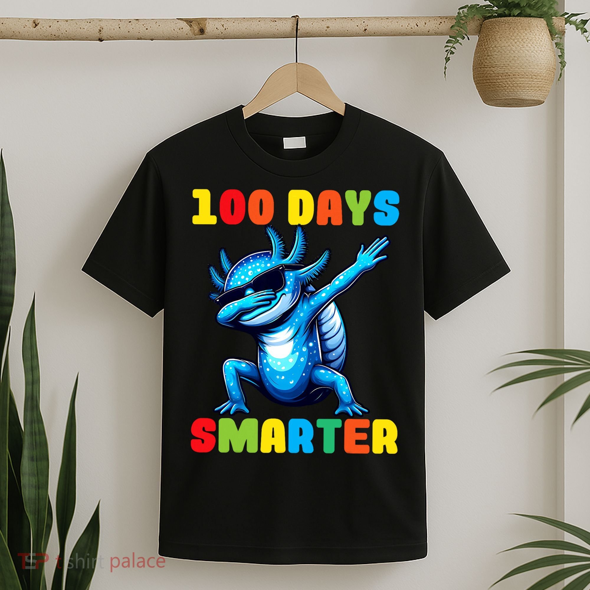 100 Days Smarter Axolotl 100 Days Of School Kindergarten T-Shirt