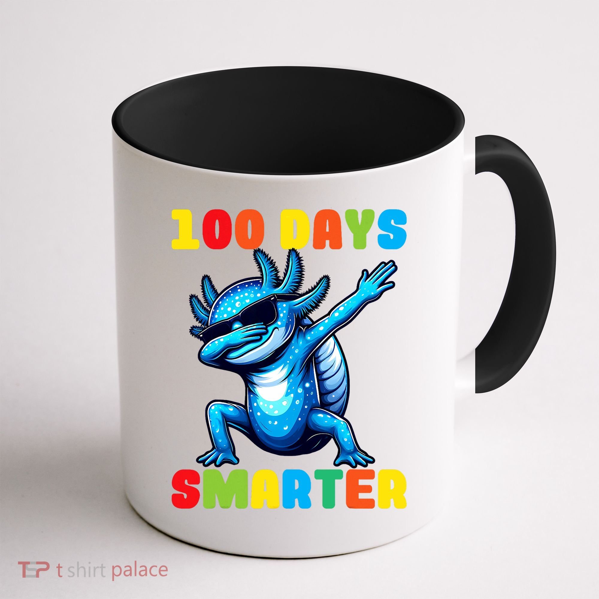 100 Days Smarter Axolotl 100 Days Of School Kindergarten Coffee Mug