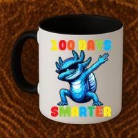 100 Days Smarter Axolotl 100 Days Of School Kindergarten Coffee Mug thumb 2