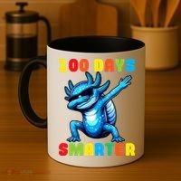 100 Days Smarter Axolotl 100 Days Of School Kindergarten Coffee Mug thumb 4