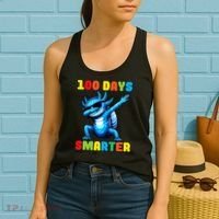 100 Days Smarter Axolotl 100 Days Of School Kindergarten Women's Tank Top thumb 2