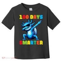 100 Days Smarter Axolotl 100 Days Of School Kindergarten Toddler T-Shirt thumb 0