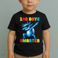 100 Days Smarter Axolotl 100 Days Of School Kindergarten Toddler T-Shirt thumb 2