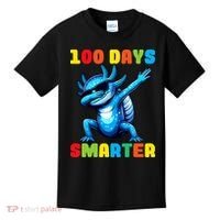 100 Days Smarter Axolotl 100 Days Of School Kindergarten Kids T-Shirt thumb 0