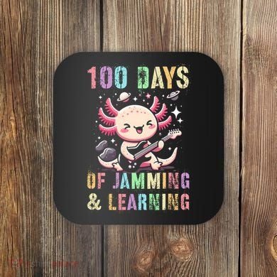  100 DAYS School JAMMING LEARNING Axolotl Rock Star Coaster