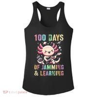  100 DAYS School JAMMING LEARNING Axolotl Rock Star Ladies PosiCharge Competitor Racerback Tank thumb 0