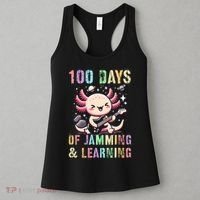  100 DAYS School JAMMING LEARNING Axolotl Rock Star Women's Tank Top thumb 3