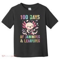  100 DAYS School JAMMING LEARNING Axolotl Rock Star Toddler T-Shirt thumb 0