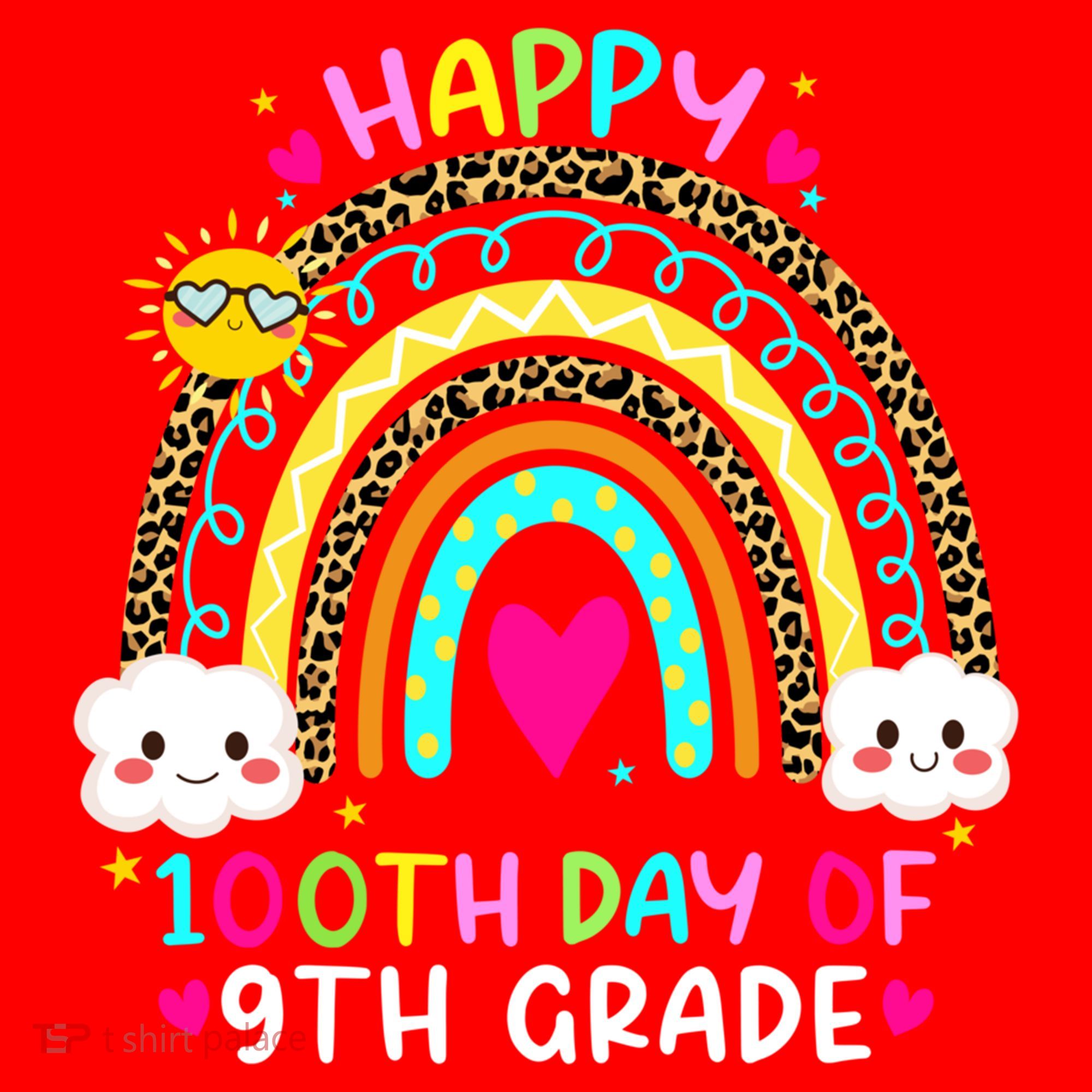 100 Days Smarter Ninth Grade 100th Day Of School 9th Grade Gift Santa Hat