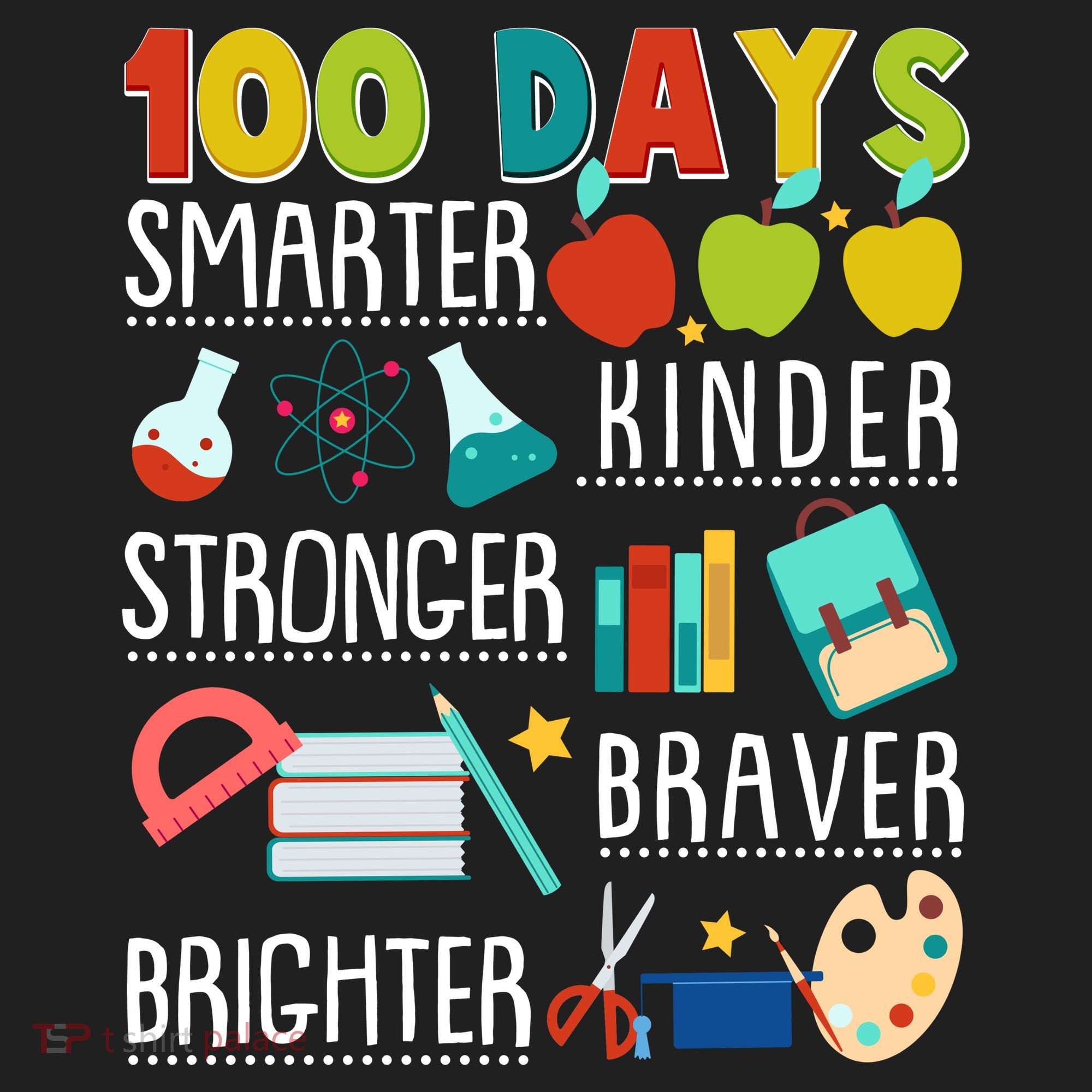 100 Days Smarter Kinder Stronger Braver Brighter 100 Days Of School Women's Sweatshirt