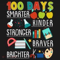 100 Days Smarter Kinder Stronger Braver Brighter 100 Days Of School Women's Hoodie thumb 2