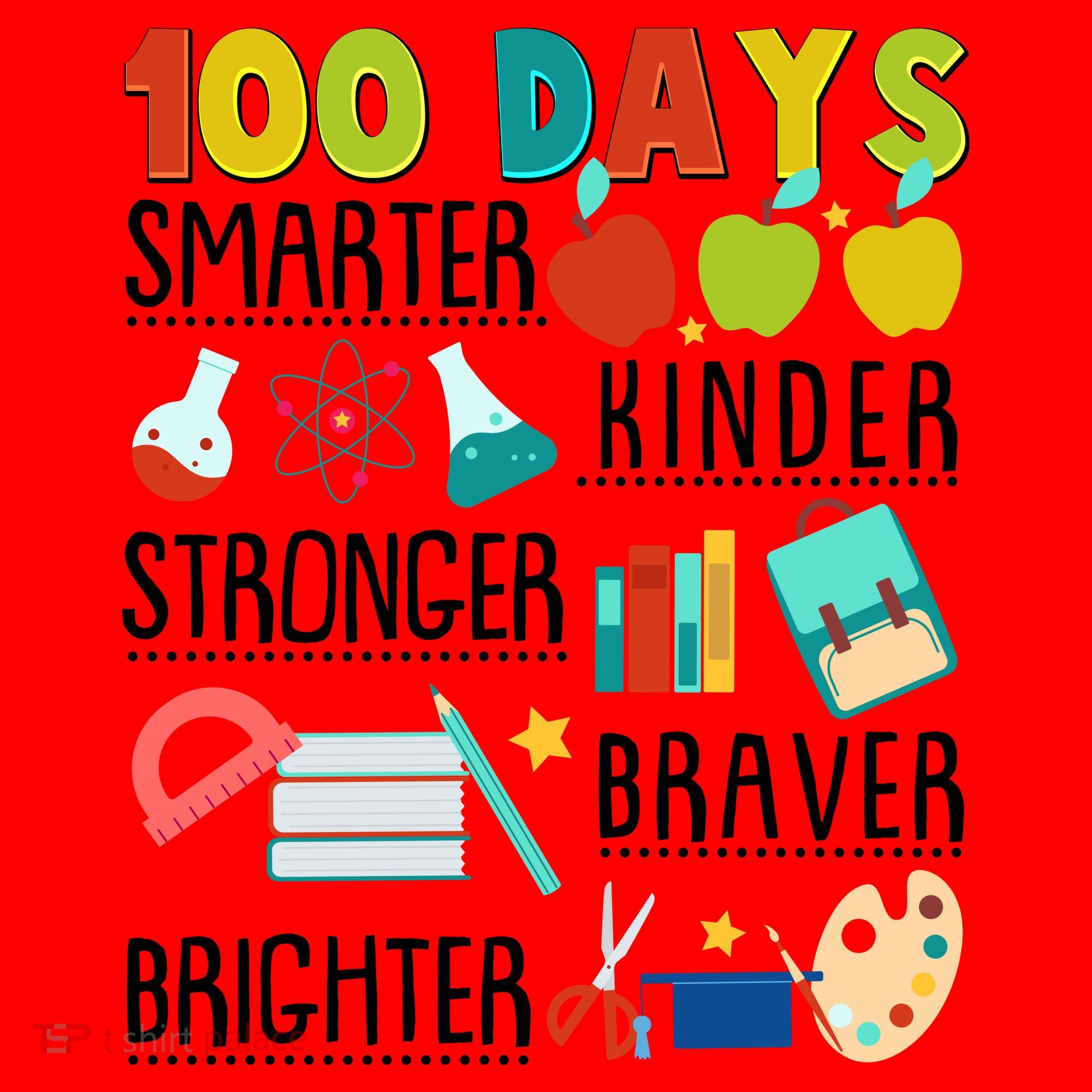 100 Days Smarter Kinder Stronger Braver Brighter 100 Days Of School Santa Hat