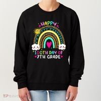 100 Days Smarter Seventh Grade 100th Day Of School 7th Grade Gift Women's Sweatshirt thumb 0