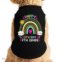 100 Days Smarter Seventh Grade 100th Day Of School 7th Grade Gift Doggie Tank thumb 0