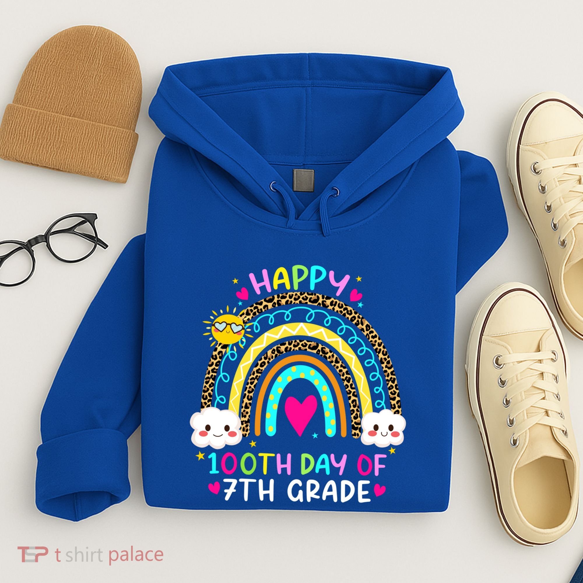 100 Days Smarter Seventh Grade 100th Day Of School 7th Grade Gift Hoodie