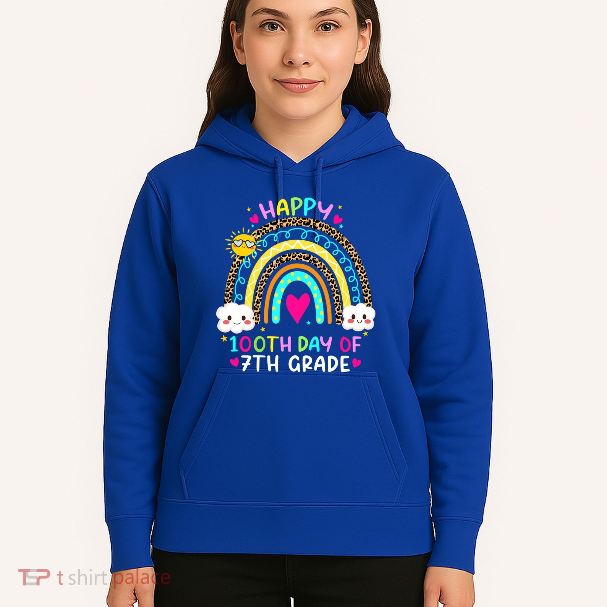100 Days Smarter Seventh Grade 100th Day Of School 7th Grade Gift Hoodie