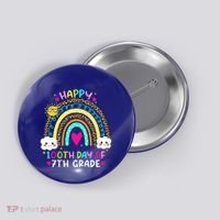 100 Days Smarter Seventh Grade 100th Day Of School 7th Grade Gift Button thumb 0