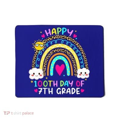 100 Days Smarter Seventh Grade 100th Day Of School 7th Grade Gift Mousepad