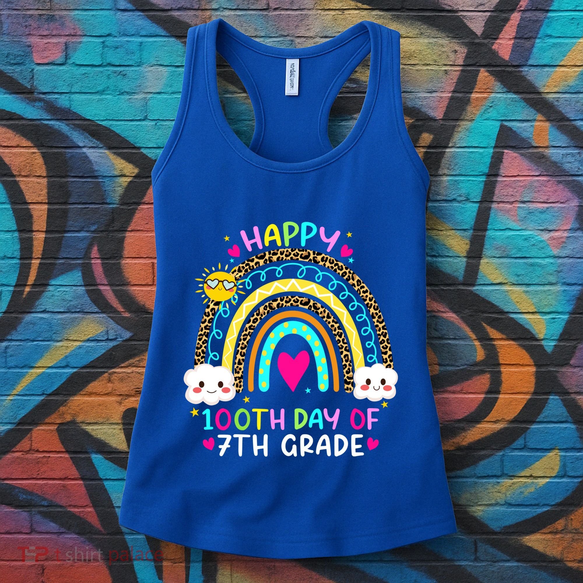 100 Days Smarter Seventh Grade 100th Day Of School 7th Grade Gift Women's Tank Top