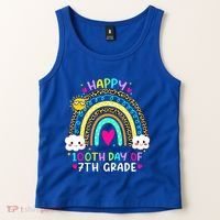 100 Days Smarter Seventh Grade 100th Day Of School 7th Grade Gift Tank Top thumb 2