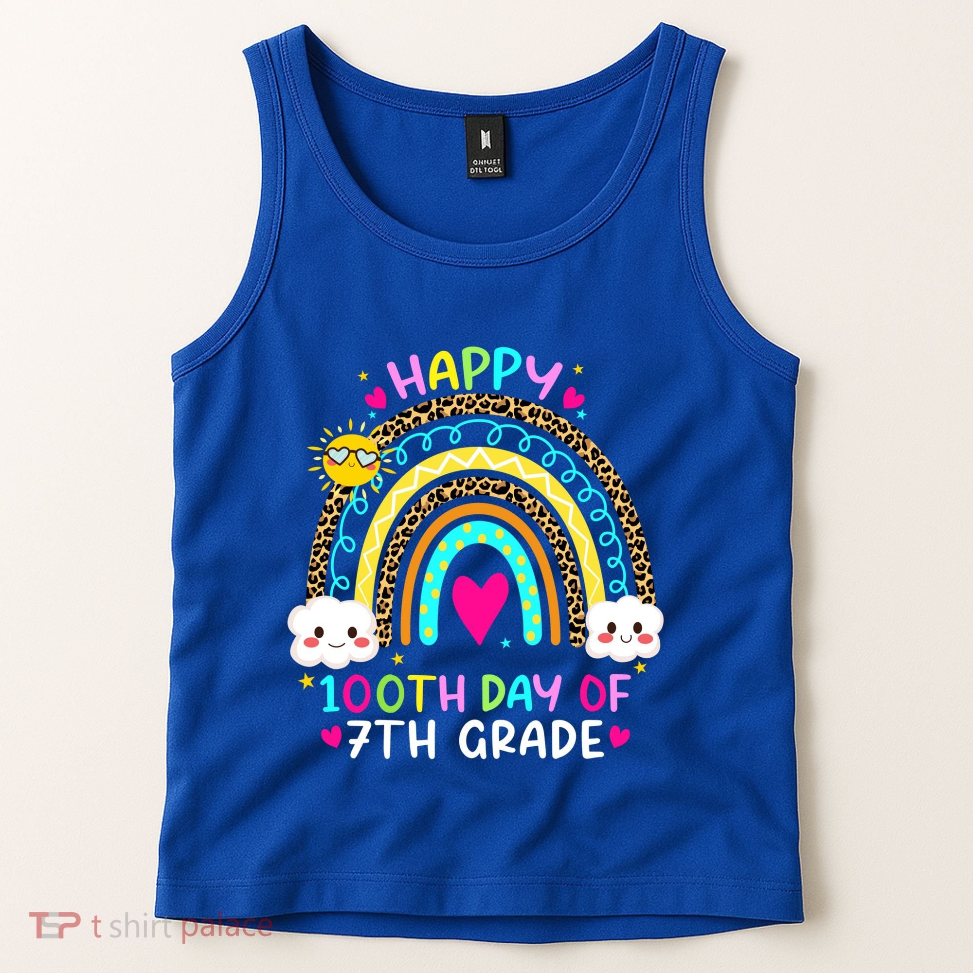 100 Days Smarter Seventh Grade 100th Day Of School 7th Grade Gift Tank Top