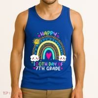 100 Days Smarter Seventh Grade 100th Day Of School 7th Grade Gift Tank Top thumb 3