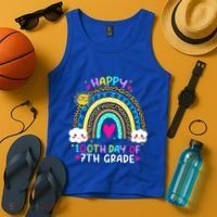 100 Days Smarter Seventh Grade 100th Day Of School 7th Grade Gift Tank Top thumb 4