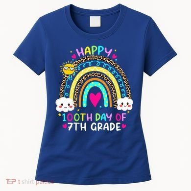 100 Days Smarter Seventh Grade 100th Day Of School 7th Grade Gift Women's T-Shirt