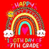 100 Days Smarter Seventh Grade 100th Day Of School 7th Grade Gift Santa Hat thumb 1
