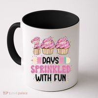 100 Days Sprinkled With Fun Cupcake 100th Day Of School Coffee Mug thumb 0