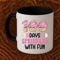 100 Days Sprinkled With Fun Cupcake 100th Day Of School Coffee Mug thumb 2