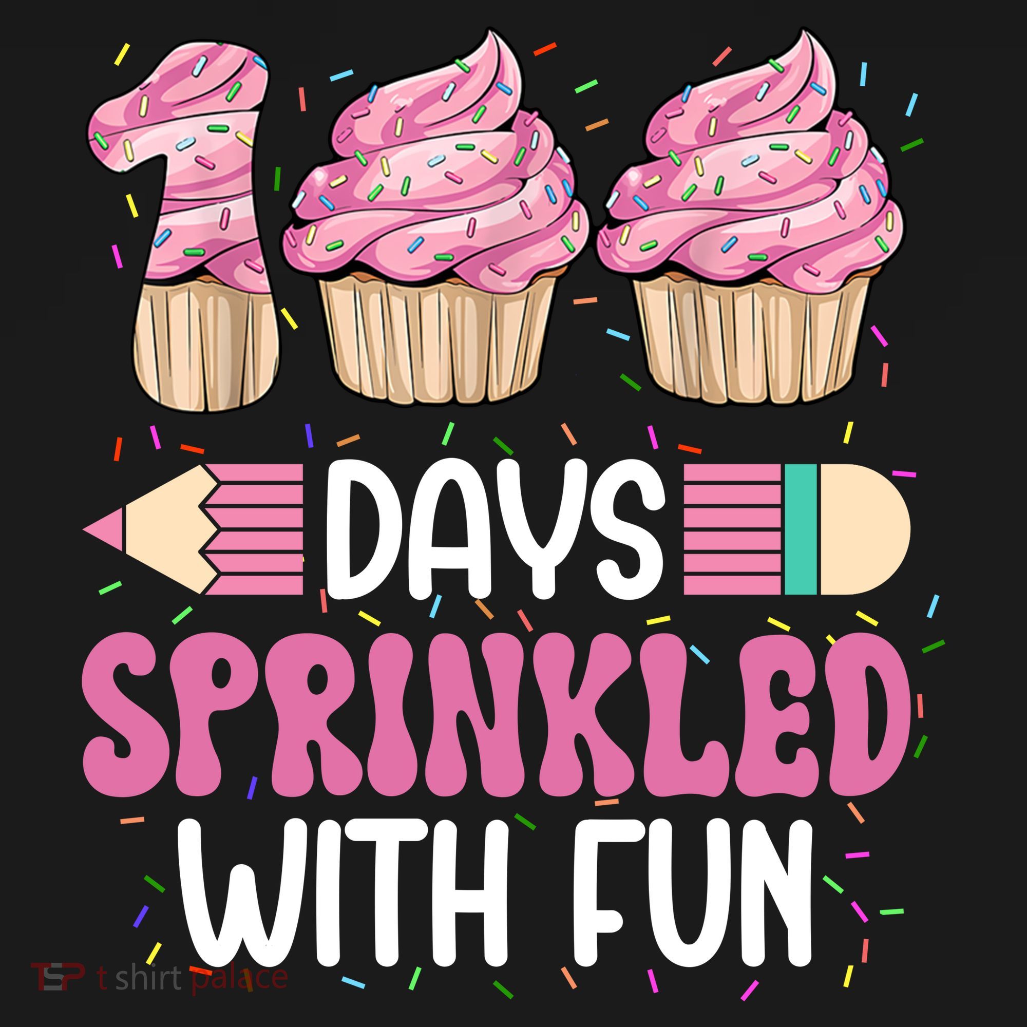 100 Days Sprinkled With Fun Cupcake 100th Day Of School Women's Hoodie