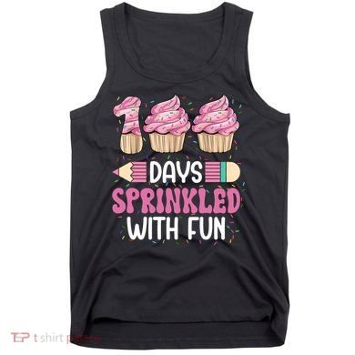 100 Days Sprinkled With Fun Cupcake 100th Day Of School Tank Top