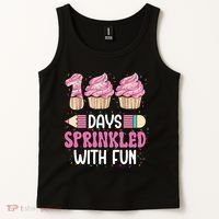 100 Days Sprinkled With Fun Cupcake 100th Day Of School Tank Top thumb 2