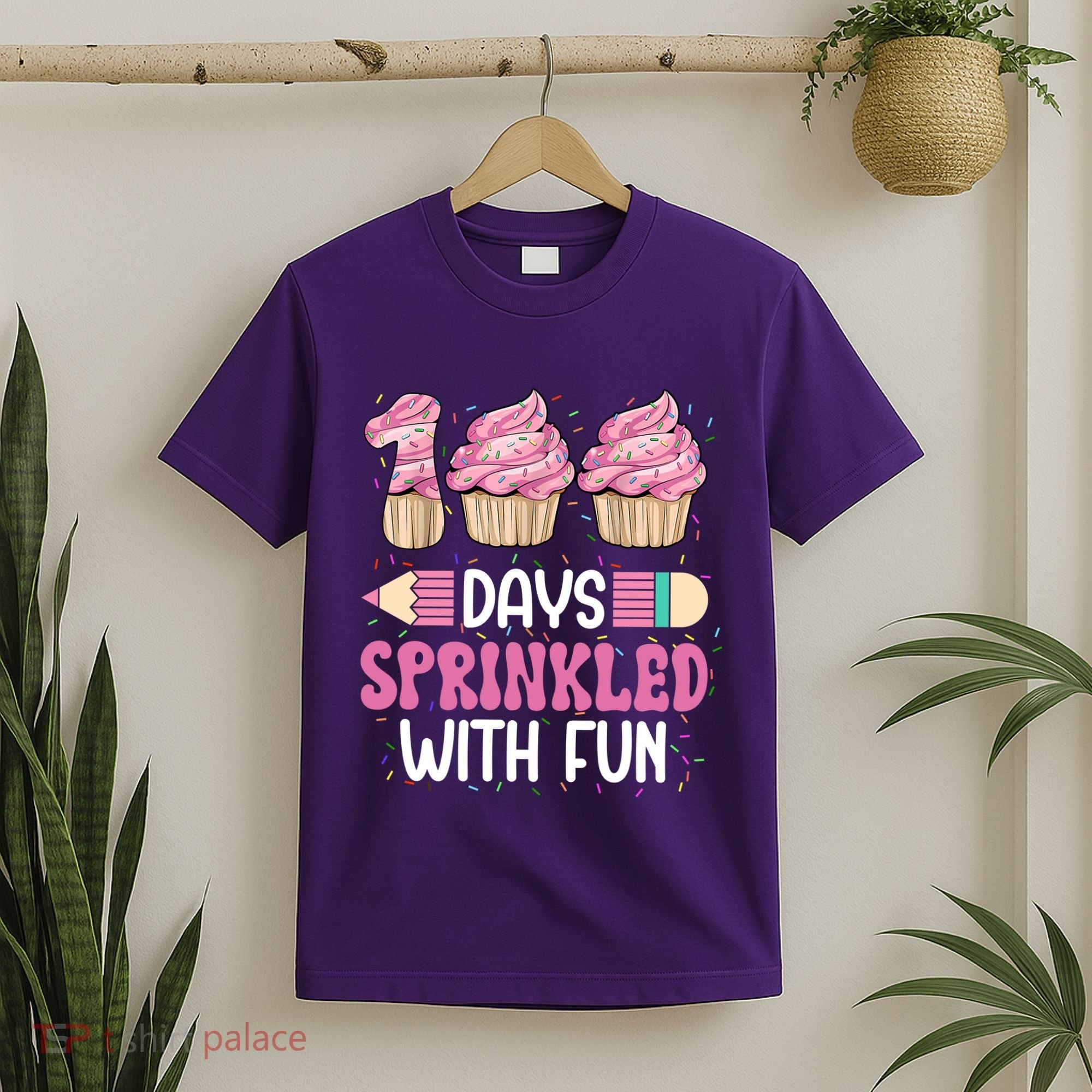 100 Days Sprinkled With Fun Cupcake 100th Day Of School T-Shirt