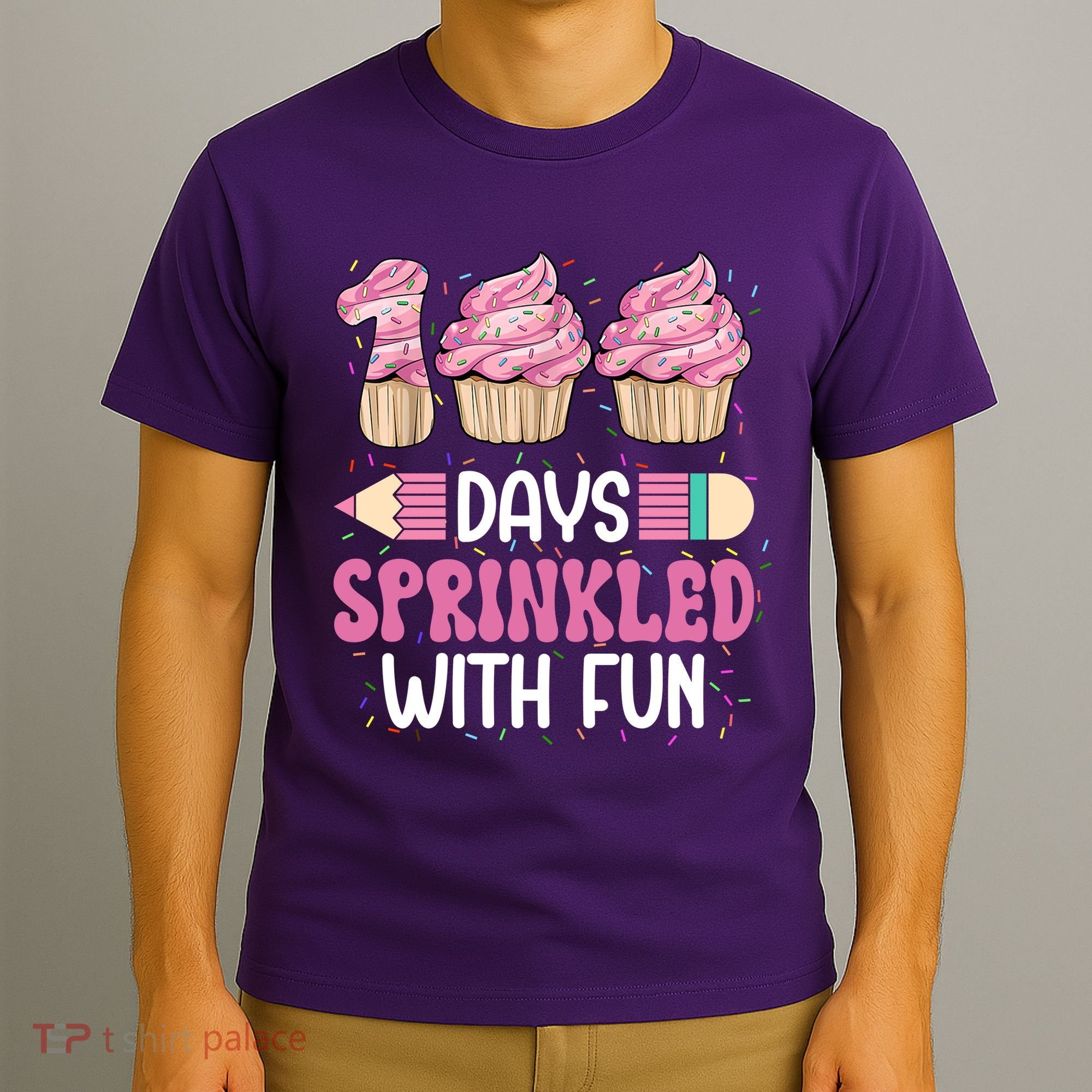 100 Days Sprinkled With Fun Cupcake 100th Day Of School T-Shirt