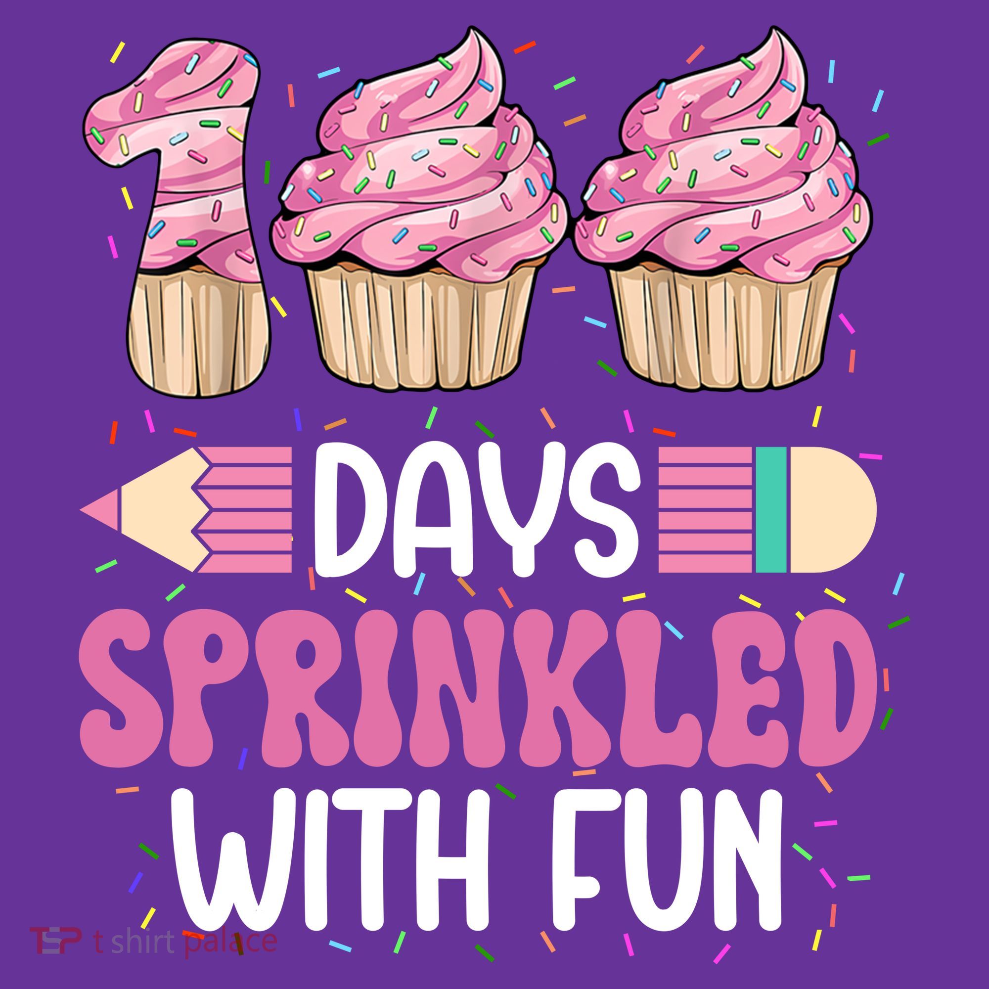 100 Days Sprinkled With Fun Cupcake 100th Day Of School Button