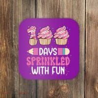 100 Days Sprinkled With Fun Cupcake 100th Day Of School Coaster thumb 0
