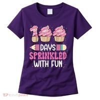 100 Days Sprinkled With Fun Cupcake 100th Day Of School Women's T-Shirt thumb 0
