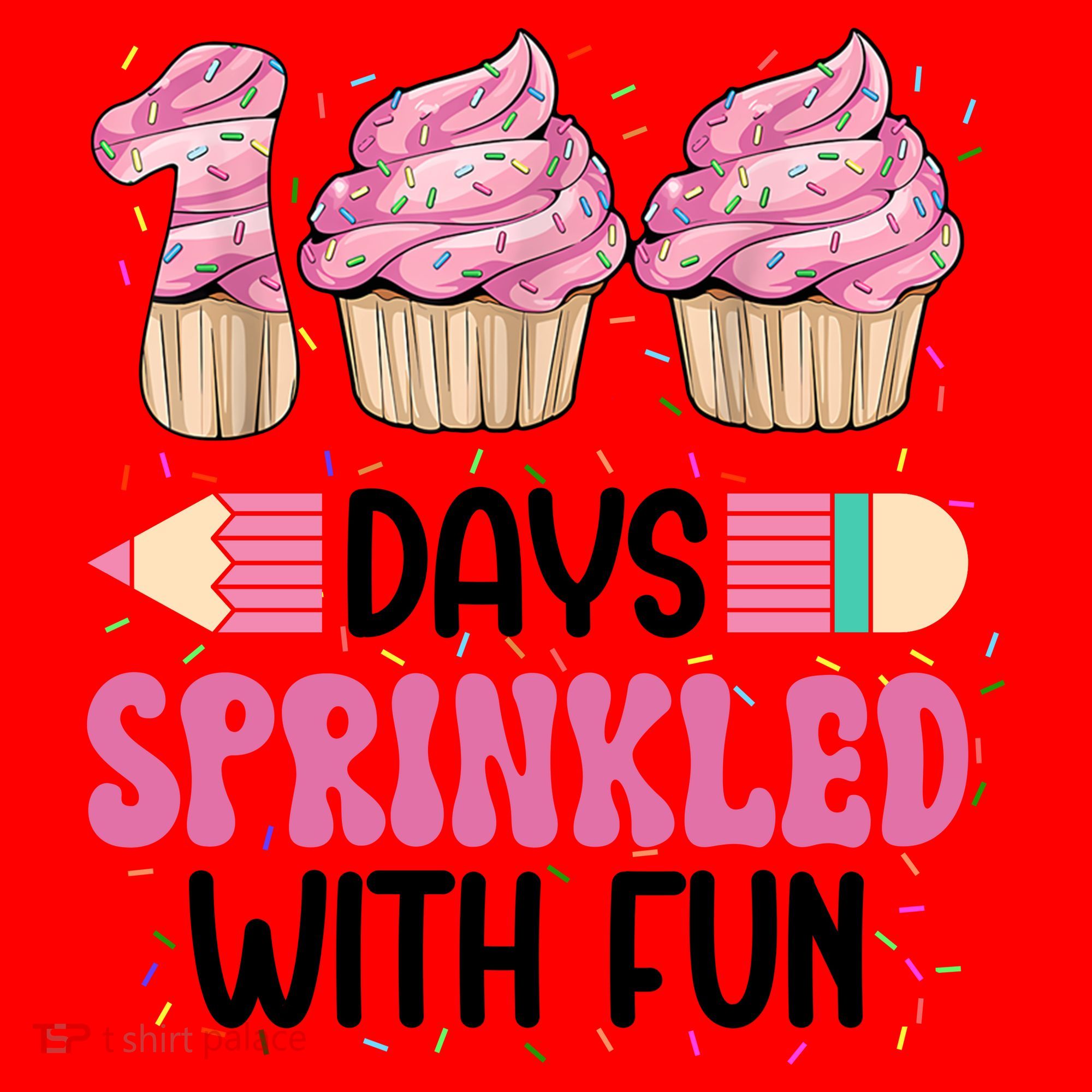 100 Days Sprinkled With Fun Cupcake 100th Day Of School Santa Hat