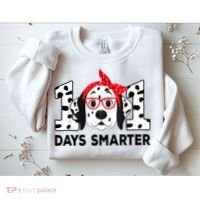 101 Days Smarter 101st Day School Dalmatian Dog Teacher Sweatshirt thumb 2