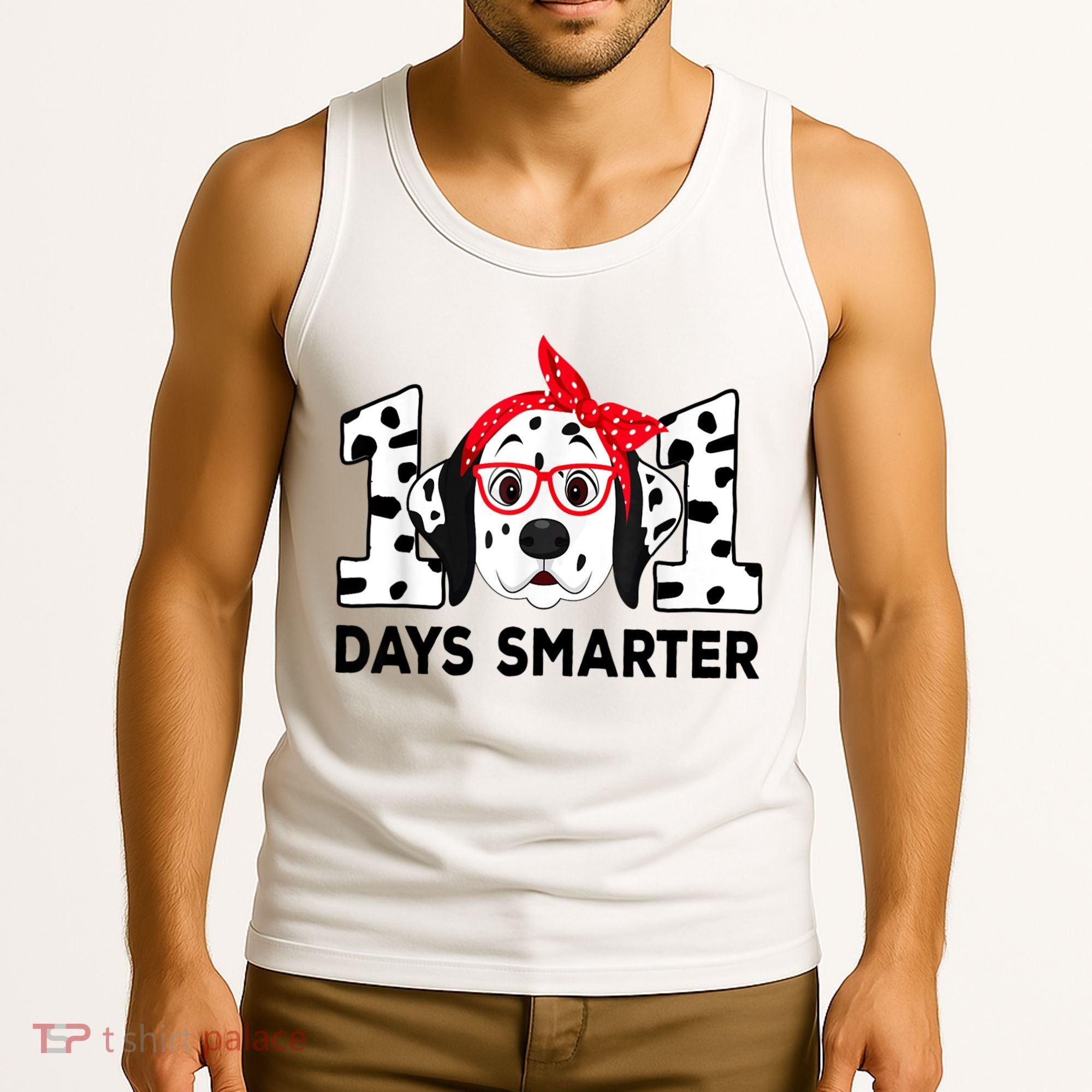 101 Days Smarter 101st Day School Dalmatian Dog Teacher Tank Top