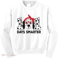 101 Days Smarter 101st Day School Dalmatian Dog Teacher Kids Sweatshirt thumb 0