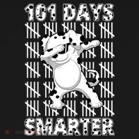 101 Days Smarter Dabbing Dalmatian Dog USA-Made Doggie Bandana thumb 2