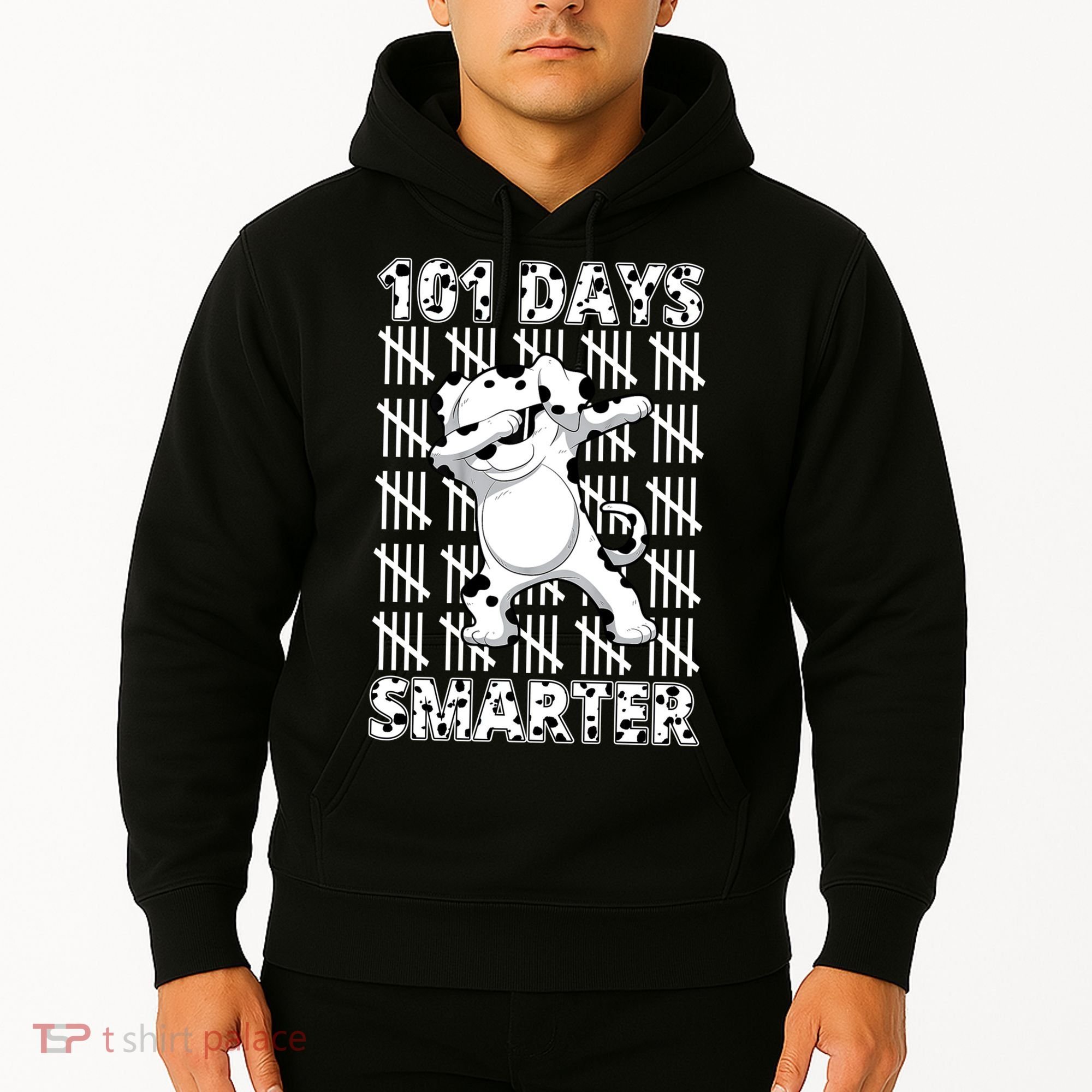 101 Days Smarter Dabbing Dalmatian Dog Hoodie